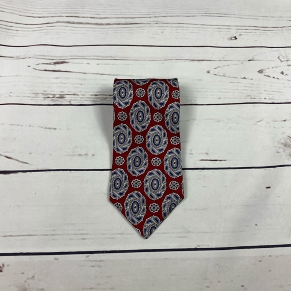 Dior Mens Red Print Tie